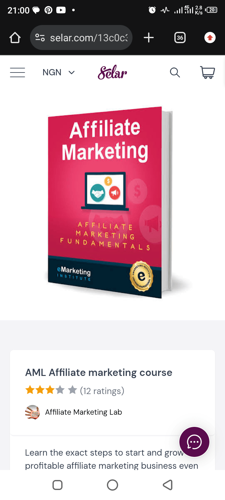 Affiliate marketing course